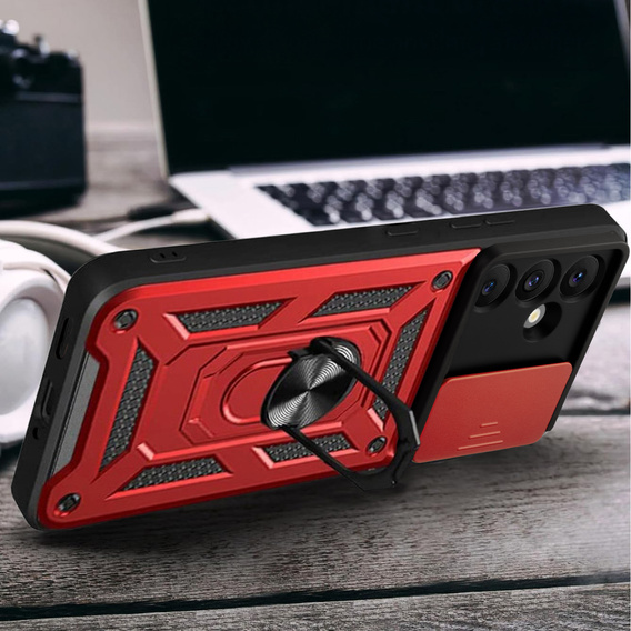 Case for Samsung Galaxy S24 FE, CamShield Slide, red