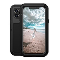 Love Mei Case for iPhone 12 Pro, armored with glass, black