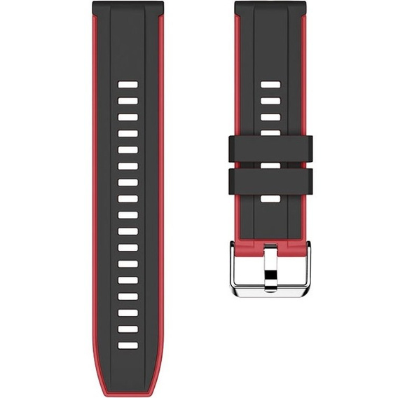 Silicone strap for Huawei Watch GT 2 Pro - Black / Red