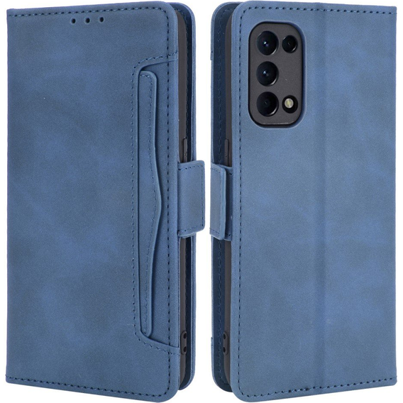 Flip case for Oppo Reno 5 5G, Card Slot, blue