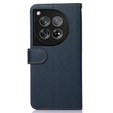 Flip case for OnePlus 12 5G, KHAZNEH RFID, blue / brown