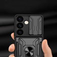 Armored case for Samsung Galaxy S24, Camera Slide Card Slot, black