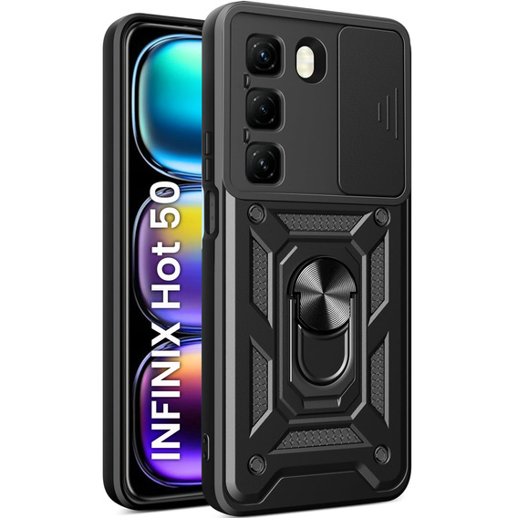 Case for Infinix Hot 50 4G, CamShield Slide, black