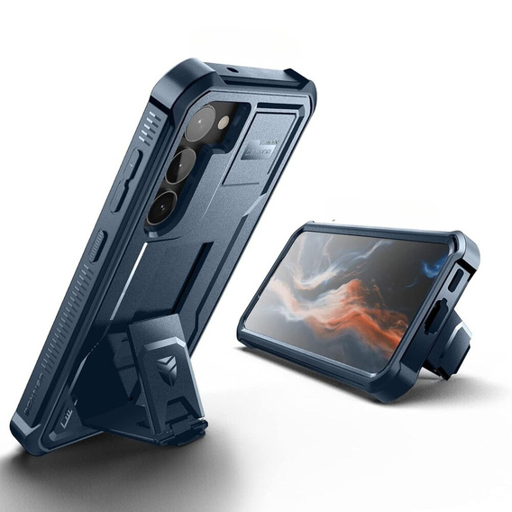 Armored case for Samsung Galaxy S23, Dexnor Full Body (Two Frames), dark blue