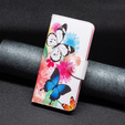 Flip case for Motorola Moto G53 5G / G23 / G13, Wallet, butterfly, white