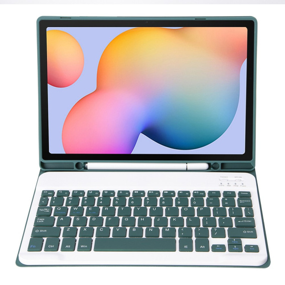 Case + keyboard Samsung Galaxy Tab S6 Lite P610/P615 / S6 Lite 2022 10.4, Pen Slot, green