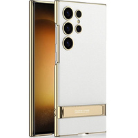 Case for Samsung Galaxy S24 Ultra, Electro Frame Leather, with stand, black