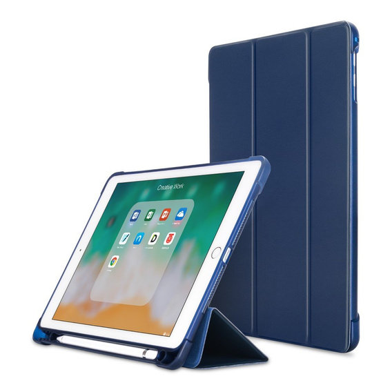 Case for iPad 9.7 2018 / 2017/ Air / Air 2, Smartcase with stylus space, dark blue