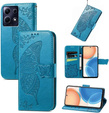 Flip case for Infinix Note 40 Pro, Butterfly, blue