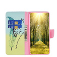 Flip case for Samsung Galaxy S23 FE, Wallet, Feather blue / yellow