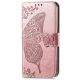Flip case for Samsung Galaxy A26, Butterfly, pink rose gold