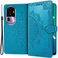 Flip case for Oppo Reno 10 / 10 Pro, Mandala, blue
