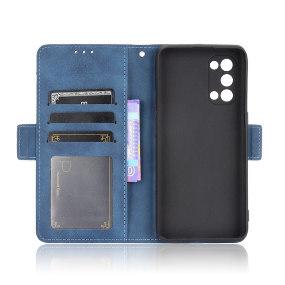 Flip case for Oppo Reno 5 5G, Card Slot, blue