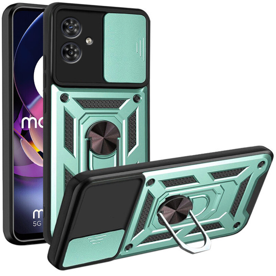 Case for Motorola Moto G54 5G, CamShield Slide, green