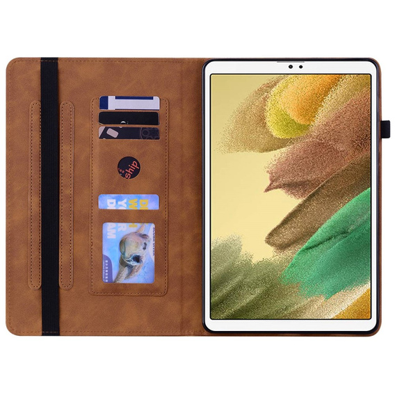 Case for Samsung Galaxy Tab A7 Lite, Wallet Pen Slot, brown