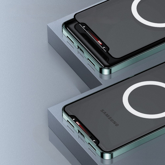 Camera Protection Case for Samsung Galaxy S24+ Plus, CamShield MagSafe, transparent / green