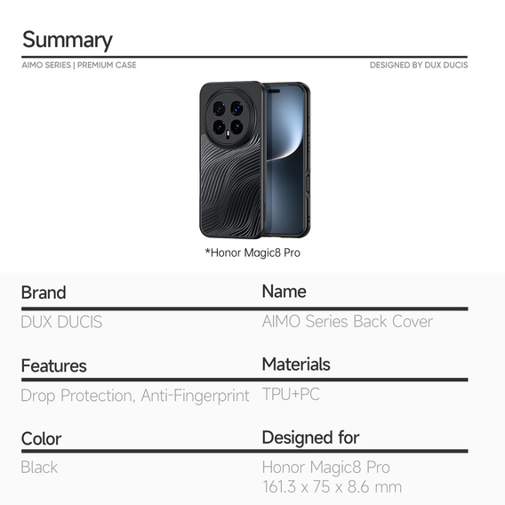 Dux Ducis Aimo case for Honor Magic 8 Pro