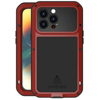 Love Mei Case for iPhone 14 Pro, armored with glass, red
