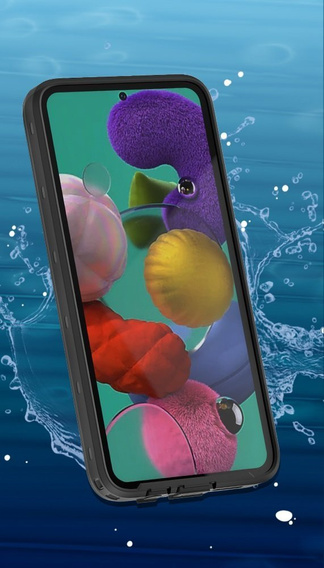 IP68 Waterproof Case for Samsung Galaxy A51 4G, Redpepper, black