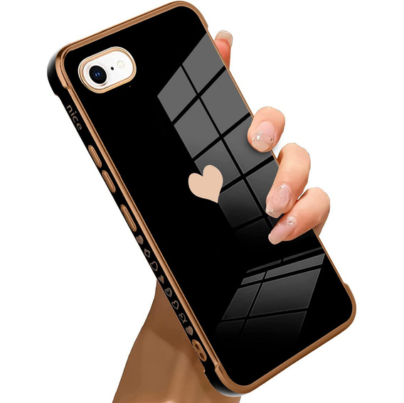 Case for iPhone 7/8/SE 2020/SE 2022, Electro heart, black