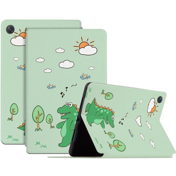 Case for Lenovo Tab M10 Plus Gen 3, walking dinosaur