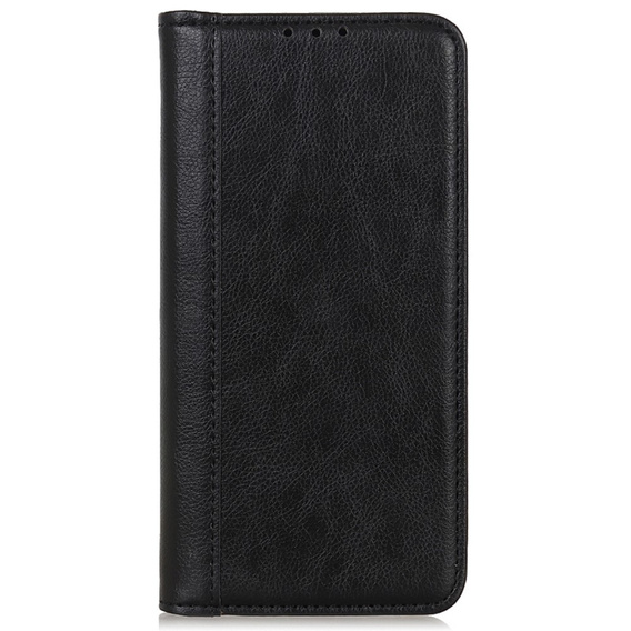 Case for Sony Xperia 5 V, Wallet Litchi Leather, black