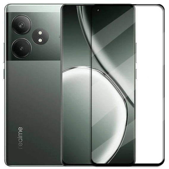 3D Tempered Glass for Realme GT 6 / 6T, black frame