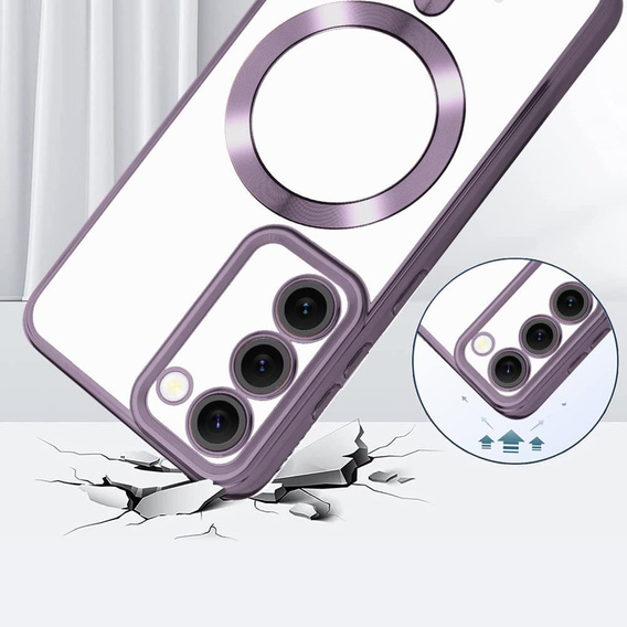 Case for Samsung Galaxy S23 Plus, Electro MagSafe, purple + Screen Glass