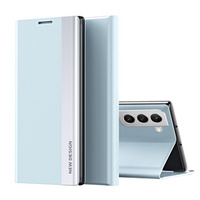 Flip case for Samsung Galaxy S22 5G, Side Magnetic, light blue