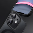 Case for iPhone 11, for MagSafe, ERBORD Matt Case, black + Screen Glass