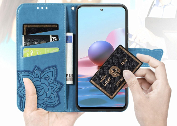 Flip case for Oppo A40 / Oppo A40m, Butterfly, blue