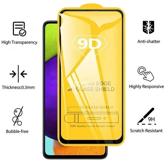 3D Tempered Glass for Samsung Galaxy A54 5G, black