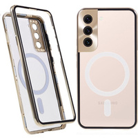 Magnetic Dual Glass MagSafe case for Samsung Galaxy S22 Plus, gold