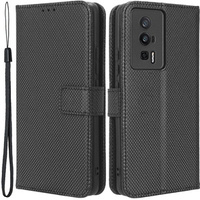 Flip case for Poco F5 Pro 5G, Wallet Smart Magnet, black