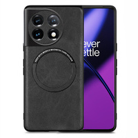 Case for OnePlus 11 5G, Leather Hybrid MagSafe, black