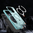 Case for Xiaomi Redmi Note 14 5G, Military MagSafe, blue + 9H glass