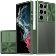 Case for Samsung Galaxy S22 Ultra, Slide Camera, green