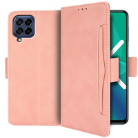 Flip case for Samsung Galaxy M53 5G, Card Slot, pink