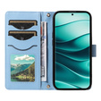 Flip case for Xiaomi Redmi Note 14 Pro 5G / Xiaomi Redmi Note 14 Pro+ 5G / Xiaomi Poco X7 5G, Rhombus Crossbody Leather, blue