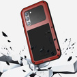 Love Mei Case for Samsung Galaxy A34 5G, armored with glass, red