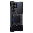 Case for Samsung Galaxy S25 Ultra, Kickstand Bumper, with lens cover, for MagSafe, black / blue