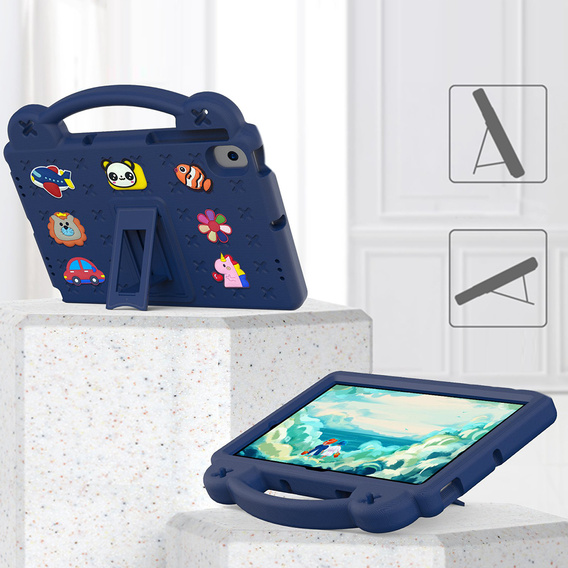 Children's case for Samsung Tab A8 X200 / X205, Cute Patterns, with stand, dark blue