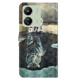 Flip case for Xiaomi Redmi 13C / Poco C65, Wallet, Cat & Tiger