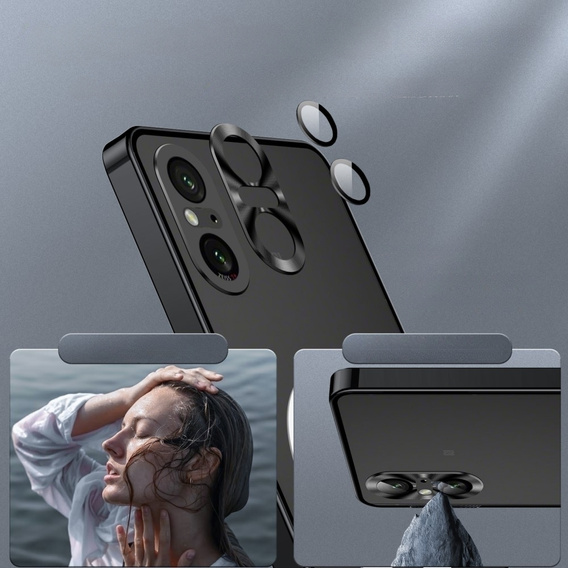 Camera Protection Case for Sony Xperia 5 V, CamShield MagSafe, transparent / black