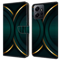 Flip case for Xiaomi Redmi Note 12 4G, Wallet, green / gold