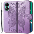 Flip case for Oppo A78 4G, Butterfly, purple