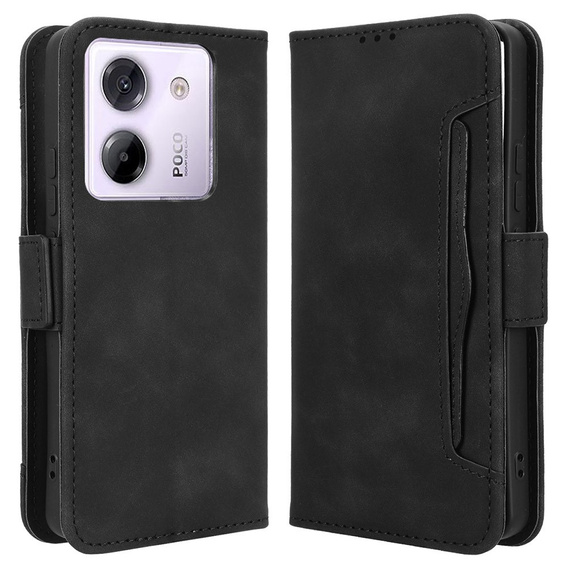 Flip case for Xiaomi Poco M7 Pro 5G, Card Slot, black
