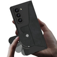 Wallet case with flap black for Samsung Galaxy Z Fold 7 5G