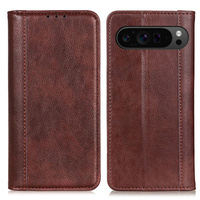 Flap case for Google Pixel 10 Pro XL / 9 Pro XL, with pocket, leather, brown