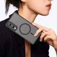 Case for Samsung Galaxy S25 Edge, Kickstand Matt Case, for MagSafe, black + Screen protector